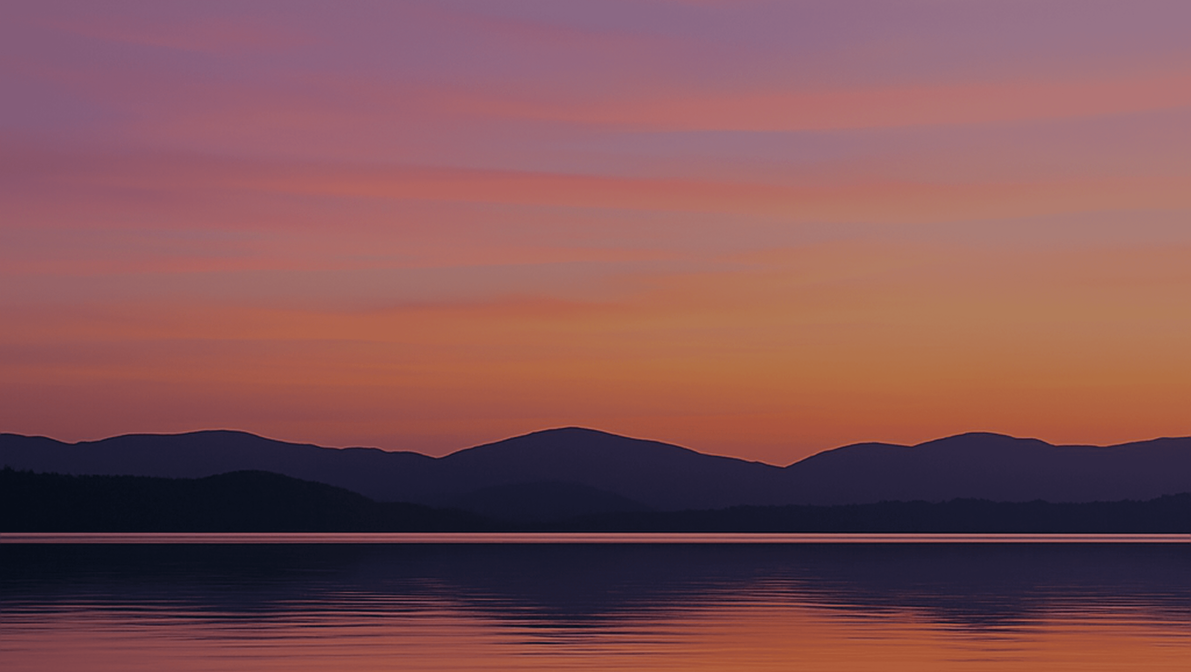 Sunset over lake